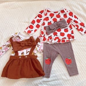 3-6 months- Fall Baby Girl Outfits